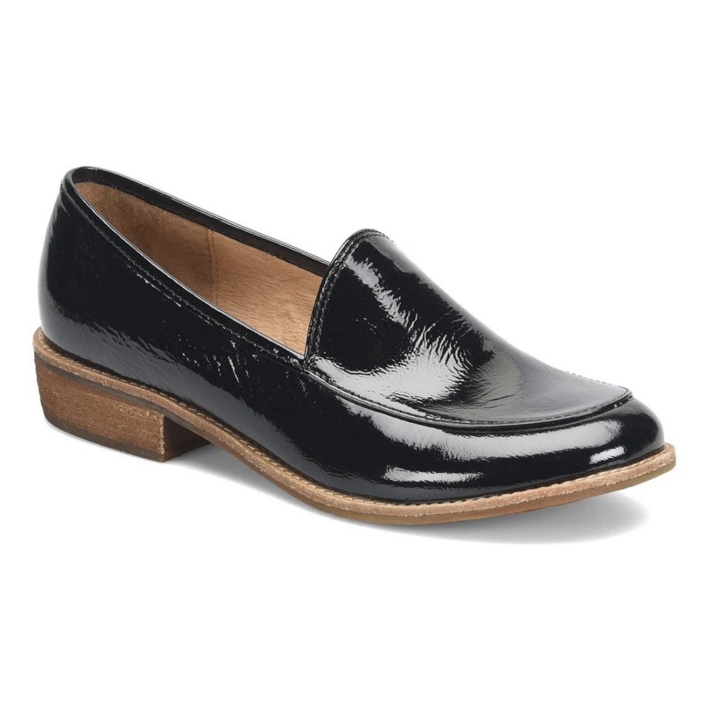 SOFFT Napoli Black Glossy Patent Leather Women's US Size 9M Slip On Loafers